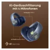 ANKER Soundcore AeroClip mėlynos atviros ausinės su segtuku, Hi-Res garsas, LDAC, NC, IP55, AI palaikomi skambučiai