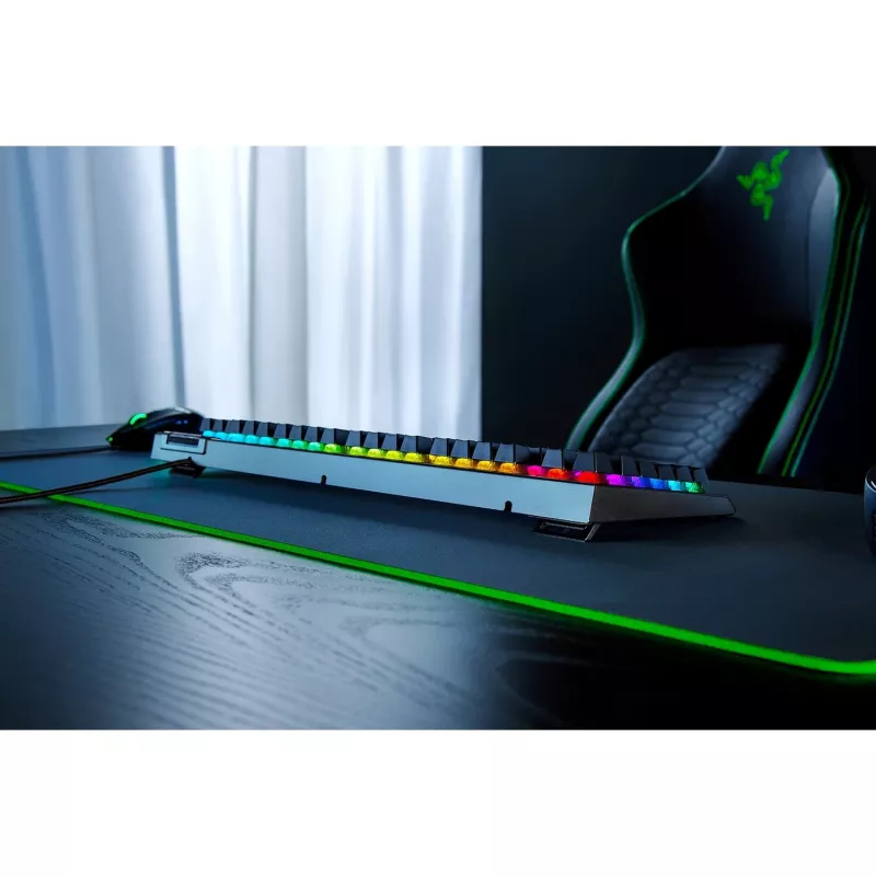 Razer JuodaWidow V4 X klaviatūra, žaidimų, USB, QWERTZ, vokiška, juoda