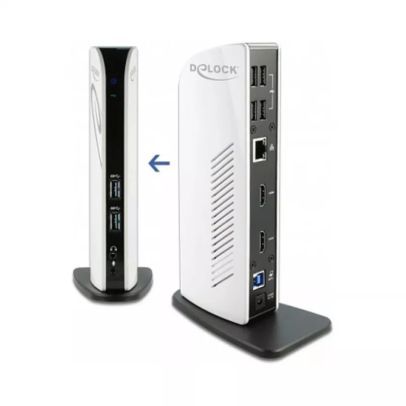 USB dokinė stotis DeLOCK 87771 dvigubas HDMI Full-HD USB 3.2 LAN Audio