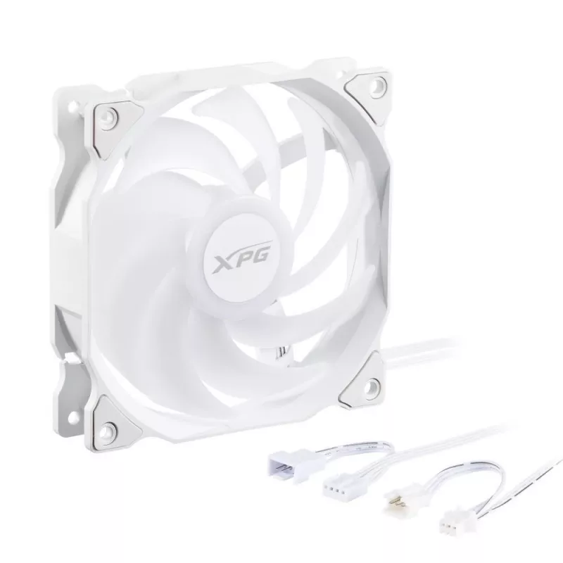 XPG VENTO 120 ARGB PWM (3 vnt.) baltas, ventiliatorius, 12 cm, 300 aps./min., 1850 aps./min., baltas