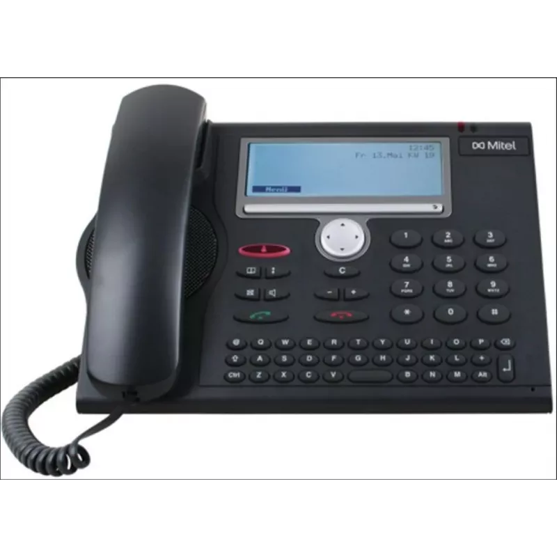 Skaitmeninis stalinis telefonas MITEL MiVoice 5380 (modelis 20350886) – didelės talpos ekranas, programuojami klavišai
