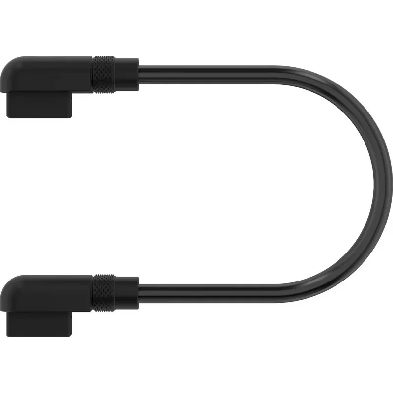 Corsair iCUE LINK kabelis 2x 135mm su plonais 90A° jungtimis, juodas