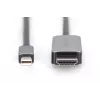 DIGITUS - Adapterio kabelis - Mini DisplayPort (M) į HDMI (M) - 1,0 m - Palaiko 8K 60 Hz - Juoda (DB-340109-010-S)
