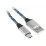 Tracer TRAKBK46266 USB laidas USB 2.0 1 m USB C USB A juoda mėlyna sidabrinė