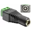 Kabelio adapteris DeLOCK 65485 DC 2.5 x 5.5 mm 2p juoda žalia
