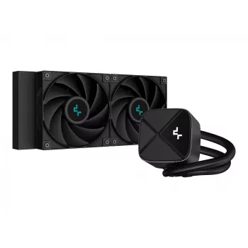 All-in-one skystas aušintuvas DeepCool LS520S — 120 mm ventiliatoriai, 500–2250 aps./min., juodas, palaiko LGA1700/AM5/TR4