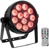 LED prožektorius EUROLITE 4C-12 Silent plonas 12W RGBW – kompaktiška scenos / aplinkos šviesa