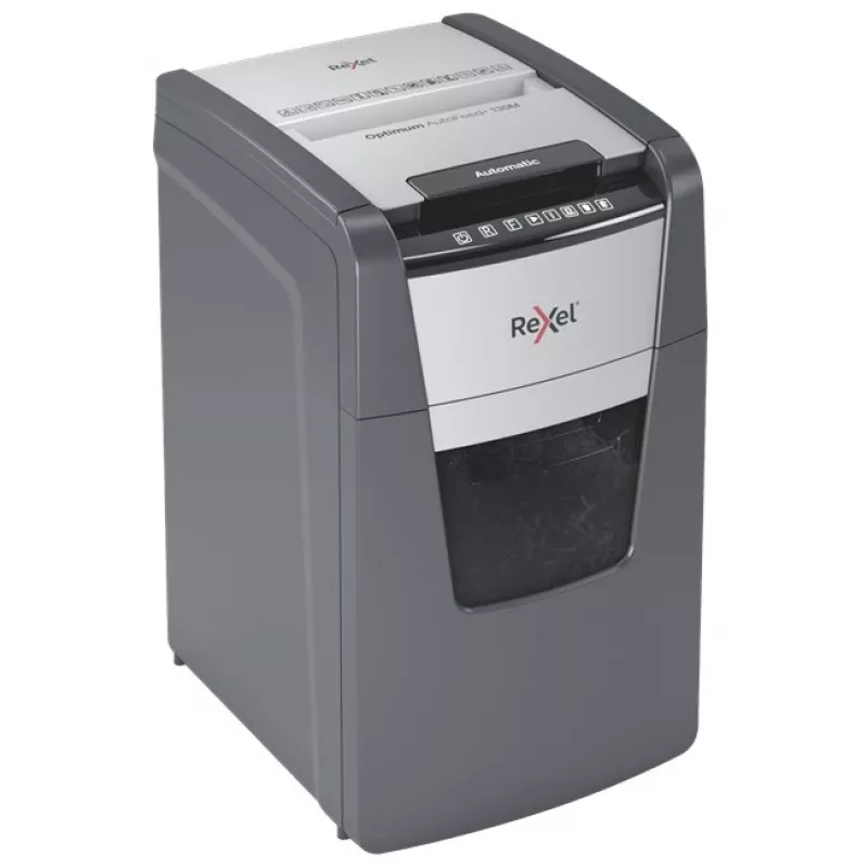 Rexel AutoFeed+ 130M popieriaus smulkintuvas, mikro-pjovimo smulkinimas, 55 dB, juoda, pilka