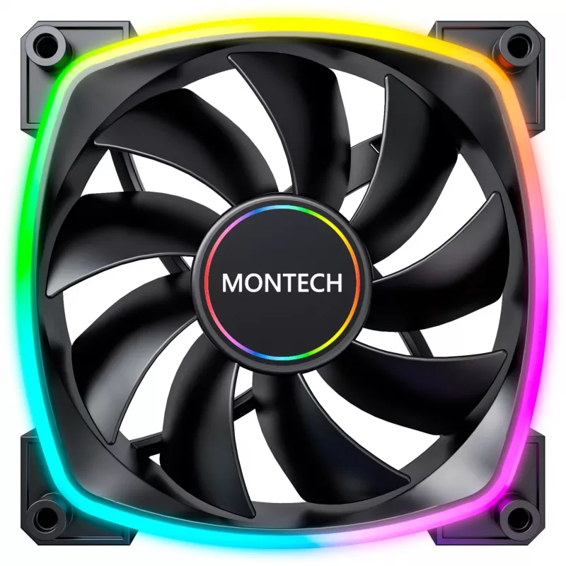 Ventiliatorius Montech AX140 PWM 14 cm juodas 540-1760 RPM