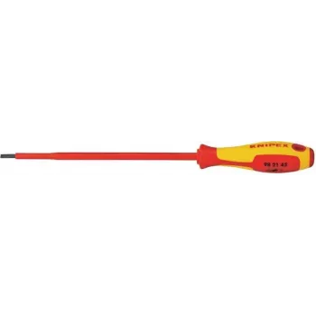 „Knipex VDE“ VDE plokščiasis atsuktuvas, ašmenų plotis: 4,5 mm, ašmenų ilgis: 180 mm, DIN EN 60900 (98 21 45)