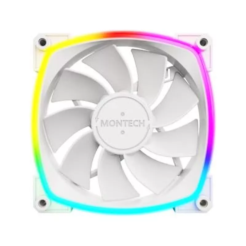 Montech RX120 PWM kompiuterio korpuso ventiliatorius 12 cm baltas 3 vnt.