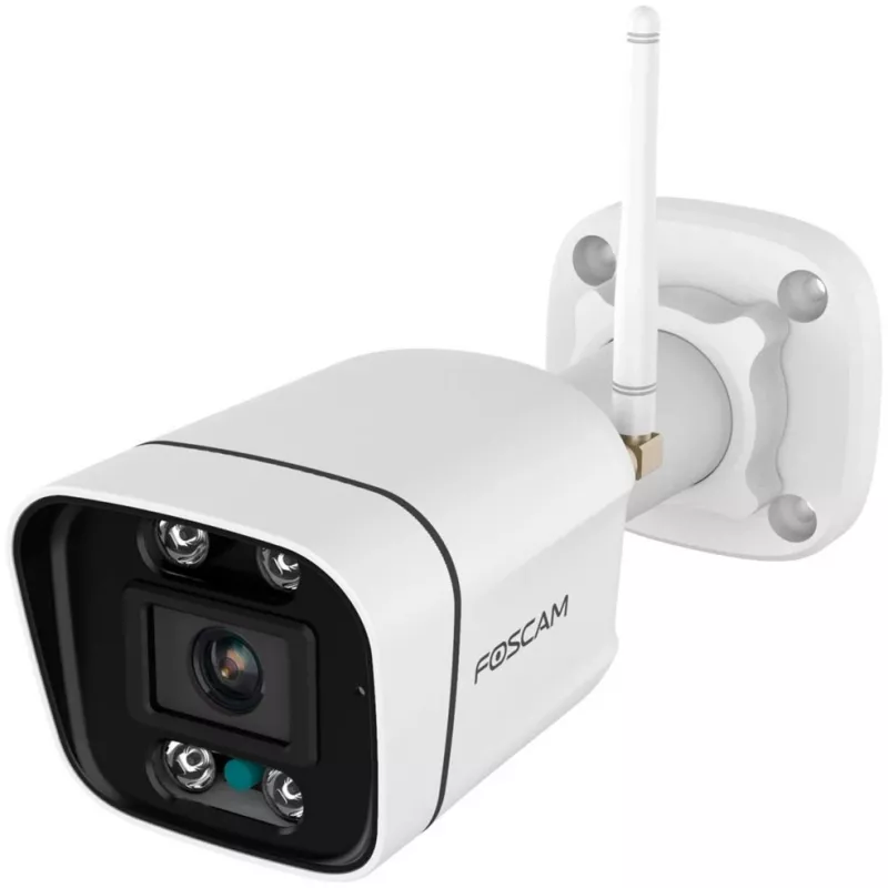 Foscam V8P Wi-Fi stebėjimo kamera balta 8MP (3840x2160), dviejų juostų Wi-Fi, integruotas prožektorius ir signalinė sirena (V8P-W)