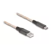 DeLOCK USB 2.0 laidas Type-A – USB Type-C RGB 1 m