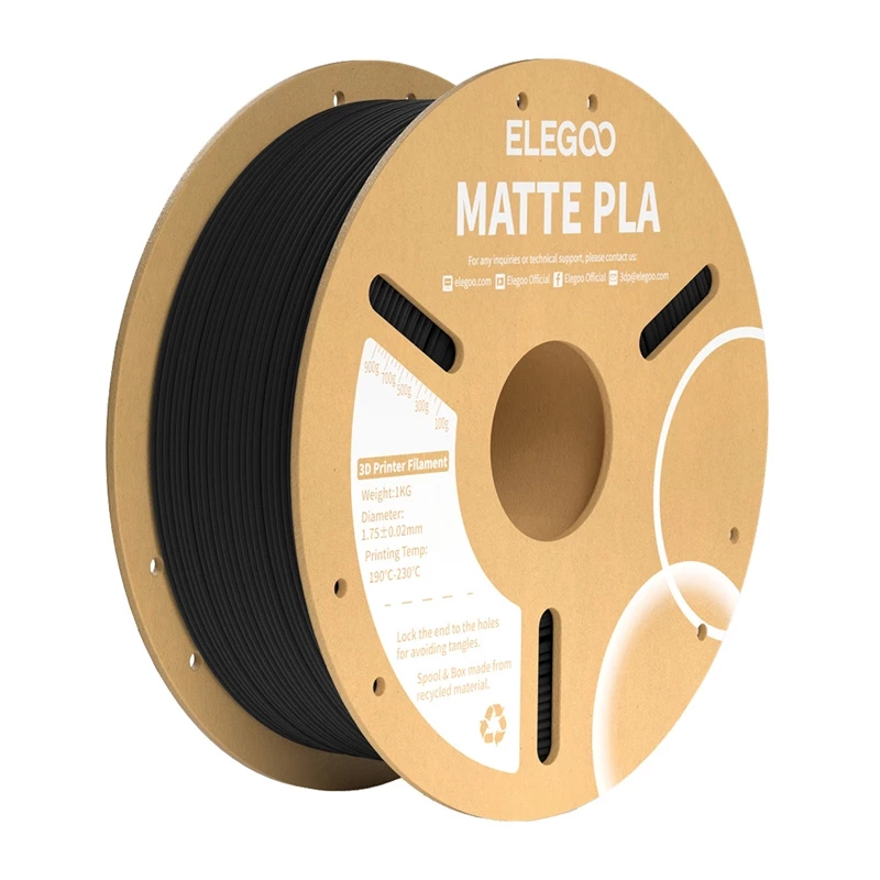 Siūlas PLA Matte ELEGOO (juodas)