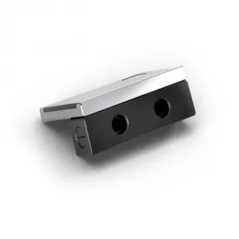 Vandens aušinimo terminalas Alphacool Eisblock Aurora 180° (modelis 13763) — suderinamas su RGB, 180° kampuotas terminalas
