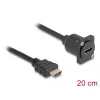 DeLOCK D-Type HDMI kabelis kištukas-lizdas juodas 20 cm