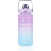 Extralink Motivational Bottle, vandens butelis, 2000 ml, violetinė-mėlyna, BUT-992