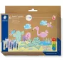 Pastelinių dažų rinkinys Staedtler 8816P C6 — 6 vienetų pasteliniai dažai mėlynos, mėtinės, oranžinės, rožinės, violetinės, geltonos spalvų