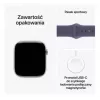 Apple Watch Series 11 GPS + Cellular 42mm sidabrinis aliuminio korpusas su Purple Fog sportine juostele - M/L