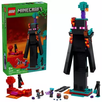 Konstruktorius LEGO Minecraft rinkinys 21279 The Enderman Tower, 867 dalys, 2 minifigūrėlės, 450 mm aukštis