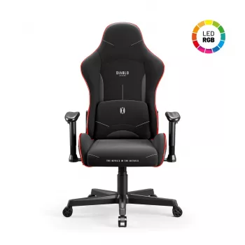 Žaidimų kėdė Diablo X-Starter Juoda LED — Diablo X-Starter žaidimų kėdė su integruotu LED apšvietimu