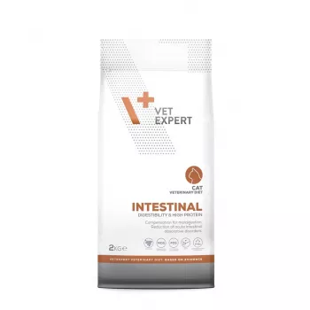 Sausas maistas VETEXPERT Veterinary Diet Intestinal katėms, 2 kg — paukštiena, 38% baltymų, 20% riebalų, be glitimo ir sojos