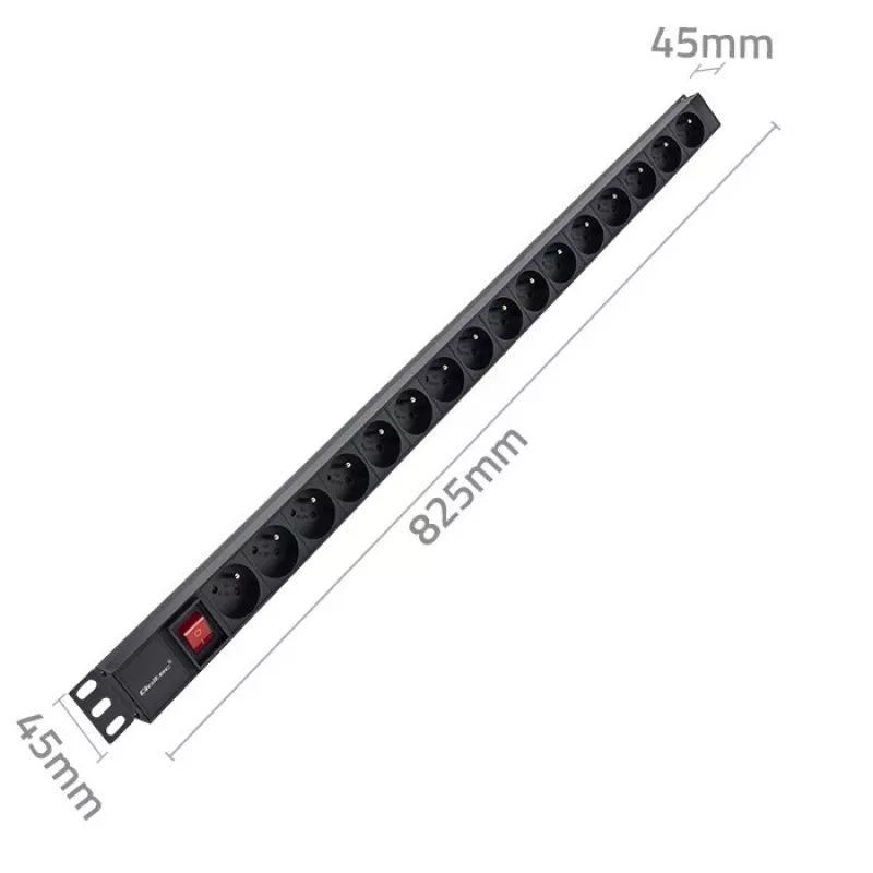 Stovo maitinimo juosta 16A PDU, 16xFRENCH, vertikali
