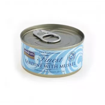 FISH4CATS Sardinė su midijomis – šlapias kačių maistas – 70 g