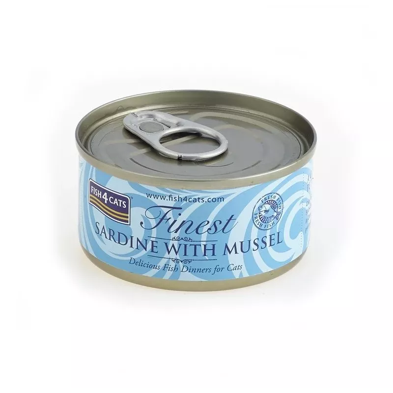 FISH4CATS Sardinė su midijomis – šlapias kačių maistas – 70 g