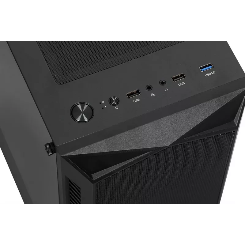 PC korpusas IBOX LUPUS 27 Midi Tower ATX, grūdintas stiklas, RGB, 455×200×380 mm, palaiko ATX, GPU iki 32 cm