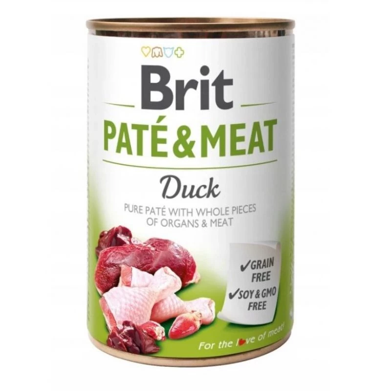 BRIT Pate&Meat Suaugusiems skirtas antienos - šlapias šunų maistas - 400 g