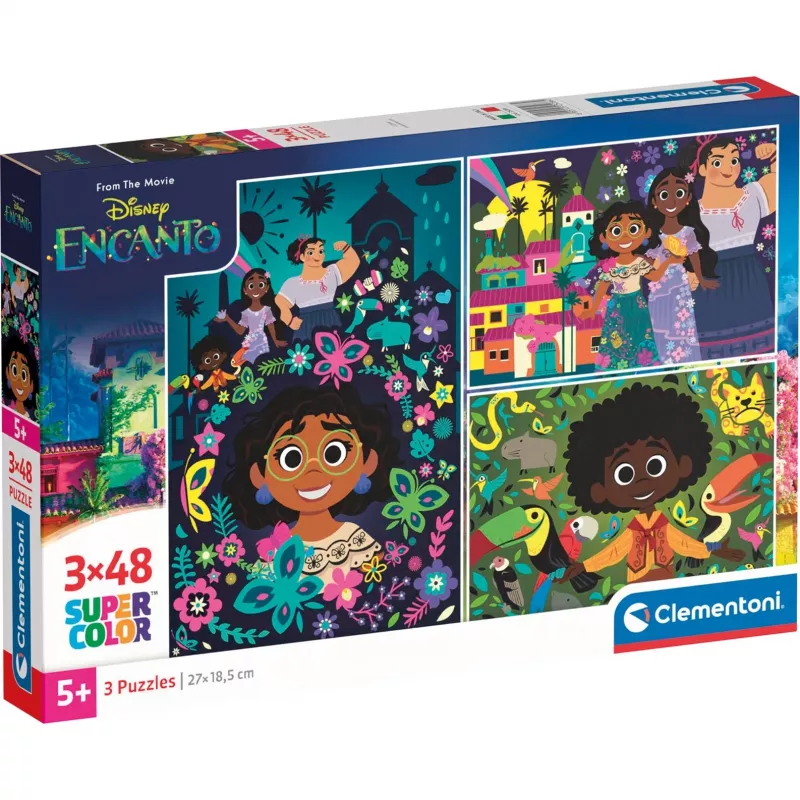 Dėlionė Clementoni Encanto 3 x 48 vnt. — 3 dėlionės po 48 dalis