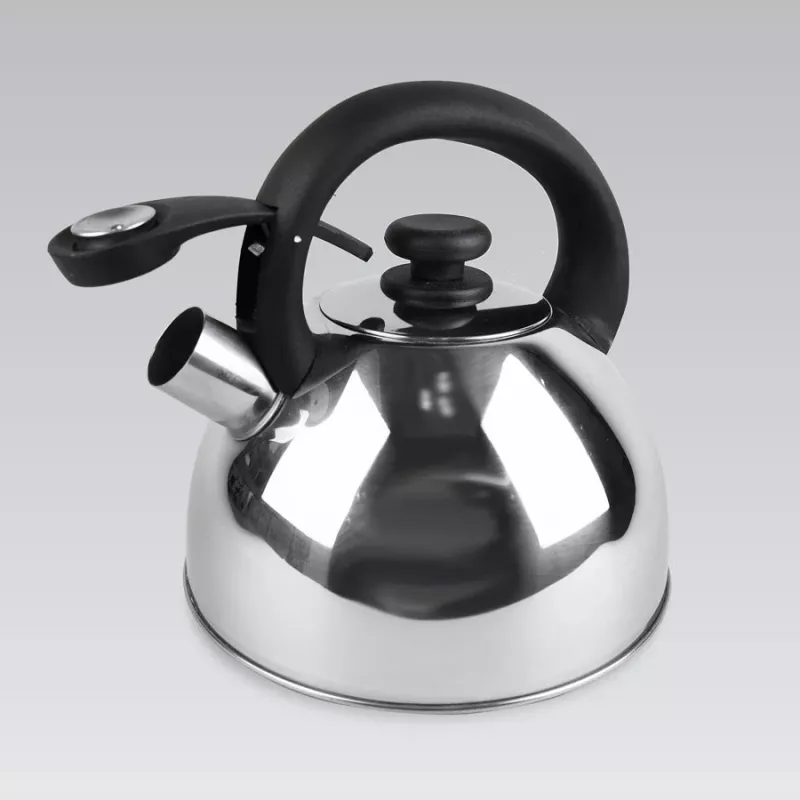 Virdulys Maestro MR1302 nerūdijančio plieno 2,5 l, tinkamas indukcijai, atverčiamas švilpukas, juoda rankena