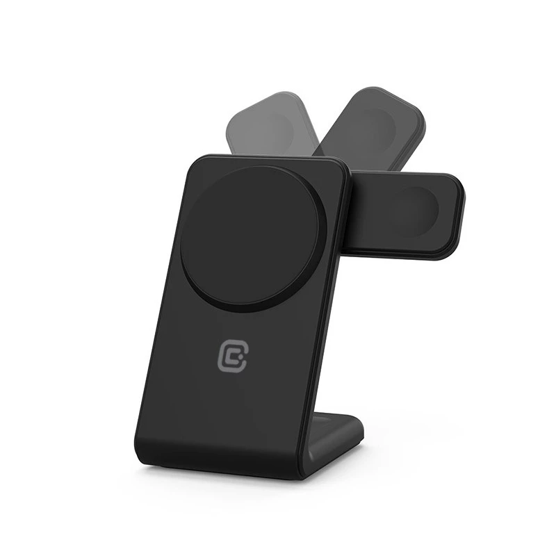 Vidinis įkroviklis Crong CRG-MSPS-BLK išmaniajam laikrodžiui, juodas, Lightning USB belaidis