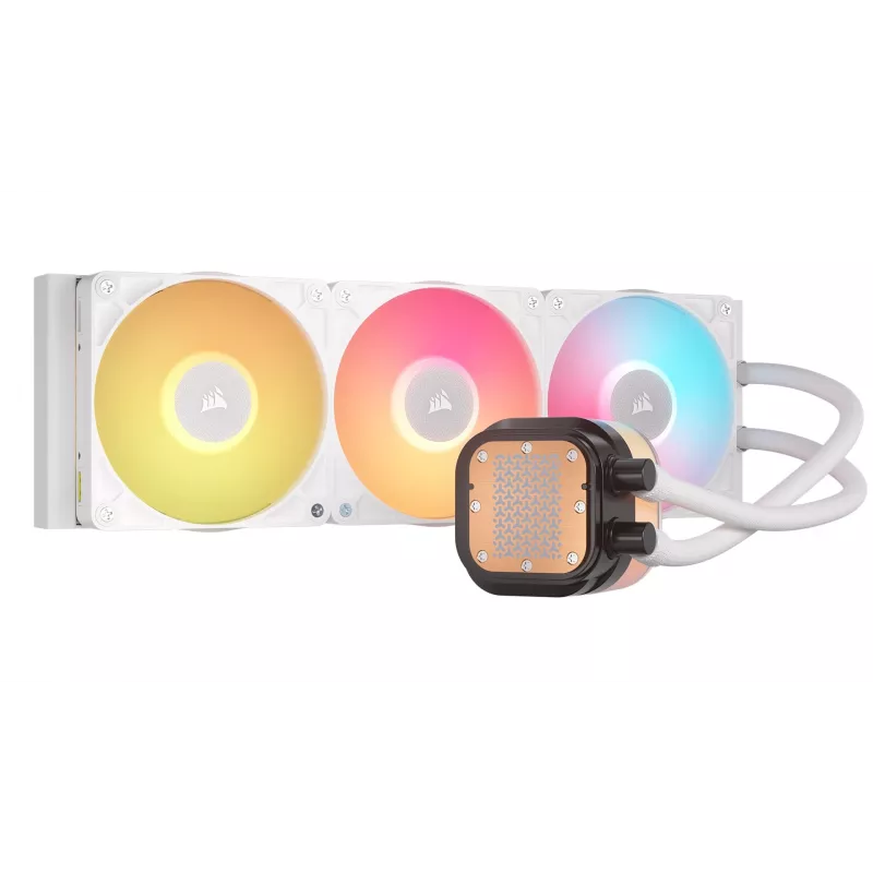 Viską apimantis skysčio aušintuvas Corsair iCUE LINK TITAN 360 RX LCD 12 cm, baltas