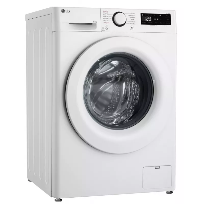 LG | Skalbimo mašina | F2WR508SWW | Energijos efektyvumo klasė A-10% | Įkraunama iš priekio | Skalbimo talpa 8 kg | 1200 aps./min | Gylis 47,5 cm | Plotis 60 cm | Ekranas | LED | Garo funkcija