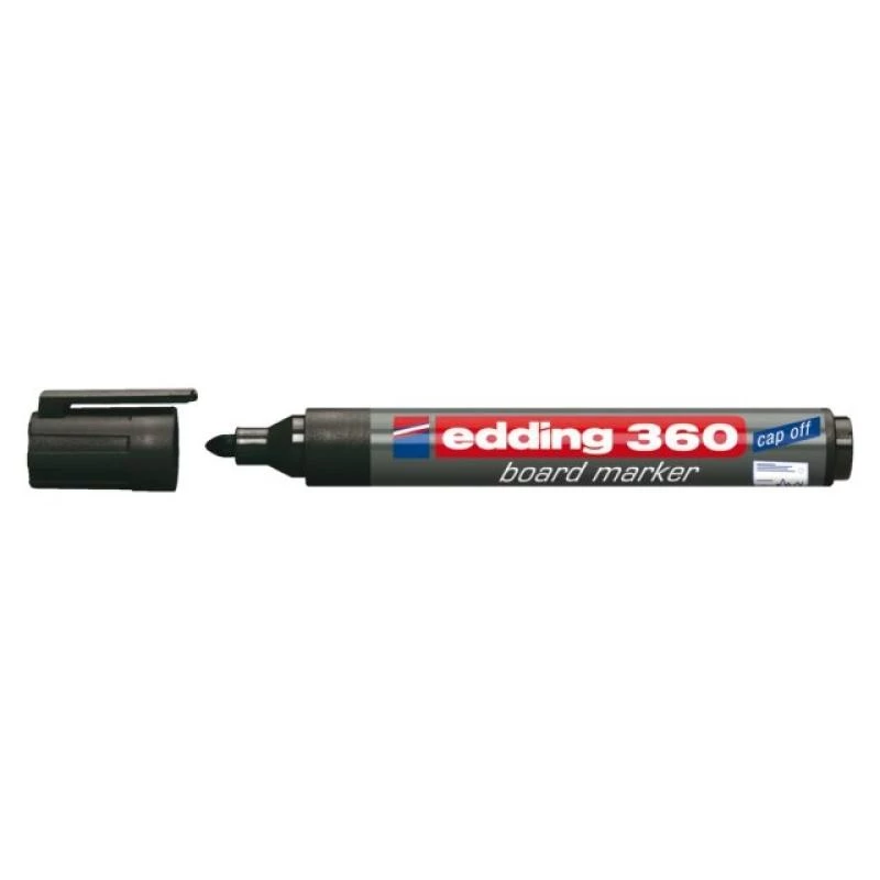 Marker Edding e-360 juodas 1 vnt. Rašymo spalvos juoda