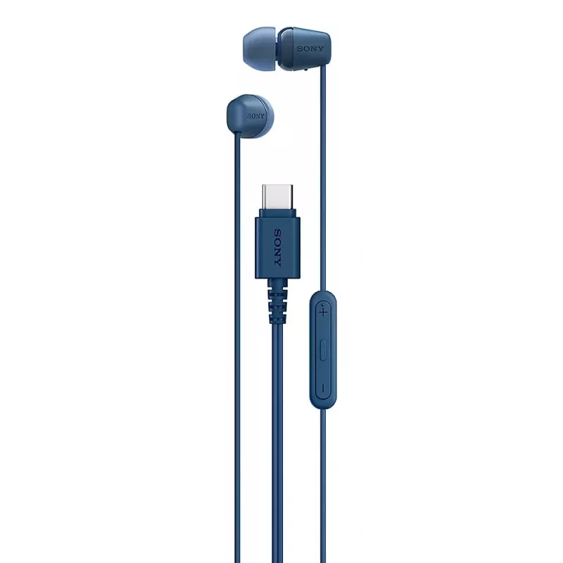 Sony IER-EX15C ausinės su mikrofonu laidinės, į ausis, skambučiams ir muzikai, USB-C, mėlynos