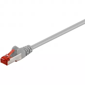 Wentronic Goobay CAT 6 komutacinis kabelis, S/FTP (PiMF), pilkas, 10 m - LSZH be halogenų, varis (50891)