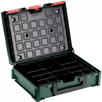Įrankių dėžė Metabo metaBOX 100S Organizer – modulinė laikymo dėžė smulkioms dalims ir priedams