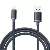 Baseus Crystal Shine laidas USB į Lightning, 2,4A, 2m (juodas)