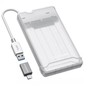 GrauGear išorinis kietojo disko dėklas 2.5HDD/SSD USB 3.2 Alu - disko dėklas - 2,5