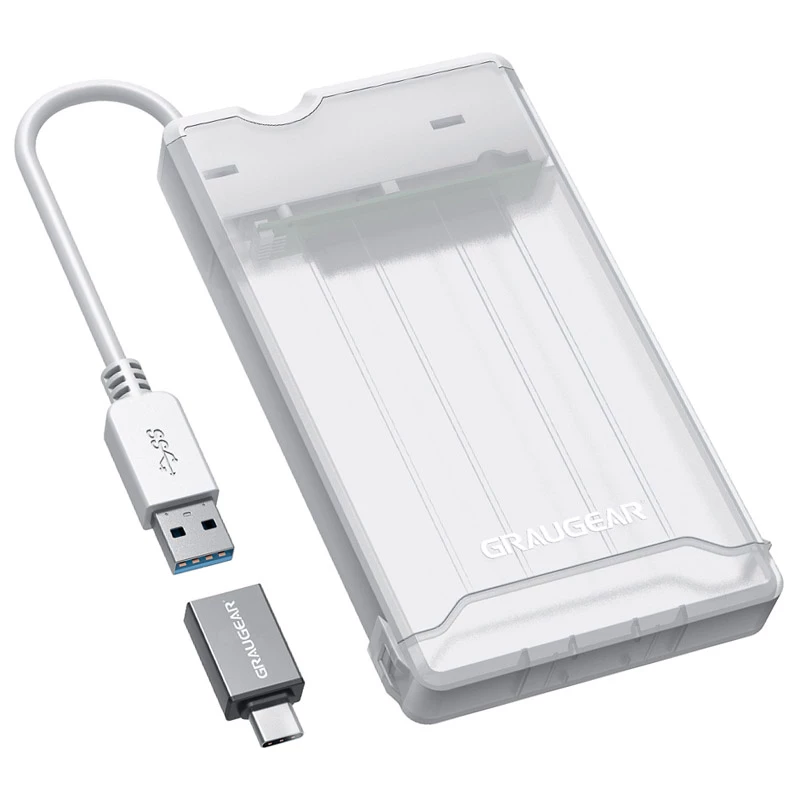 GrauGear išorinis kietojo disko dėklas 2.5HDD/SSD USB 3.2 Alu - disko dėklas - 2,5