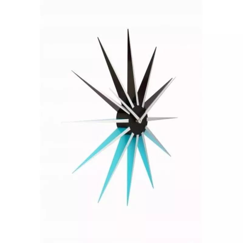 NeXtime klok 3051bl Nova, Ø50 cm, Sieninis, Juoda/ Mėlyna