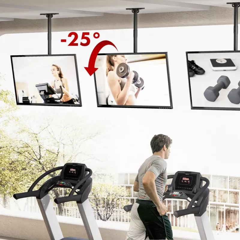 Lubinis televizoriaus laikiklis MACLEAN MC-112B, maks. apkrova 60 kg, reguliuojamas pakreipimas ir pasukimas