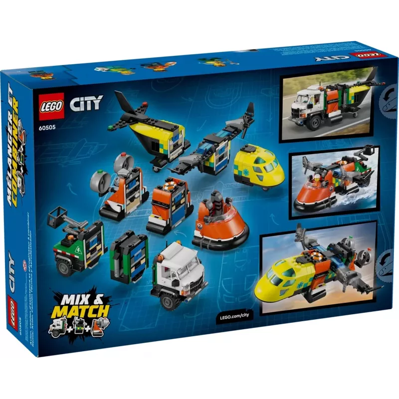 LEGO CITY 60505 Lėktuvas, techninės priežiūros sunkvežimis ir orlaivis Rem