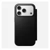 Mobiliojo telefono odinis aplankas Nomad Modern Leather Folio Cover, skirtas iPhone 17 Pro, 16 cm (6,3 colio), juodas, 4 kortelių kišenės