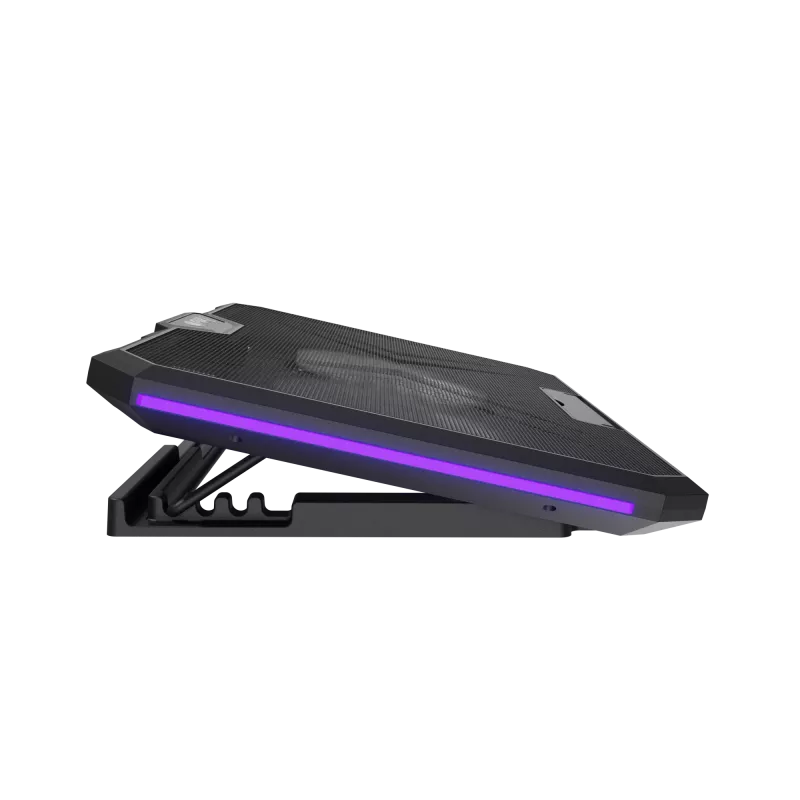 FURY GUNBAI G3 Laptop Cooling Pad 14.1–17.3 su 2 ventiliatoriais, RGB apšvietimu, 2× USB