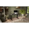 Stalas cama meble MOON elektrinis reguliuojamo aukščio tiesus stalas 1210×670 mm juoda/antracito