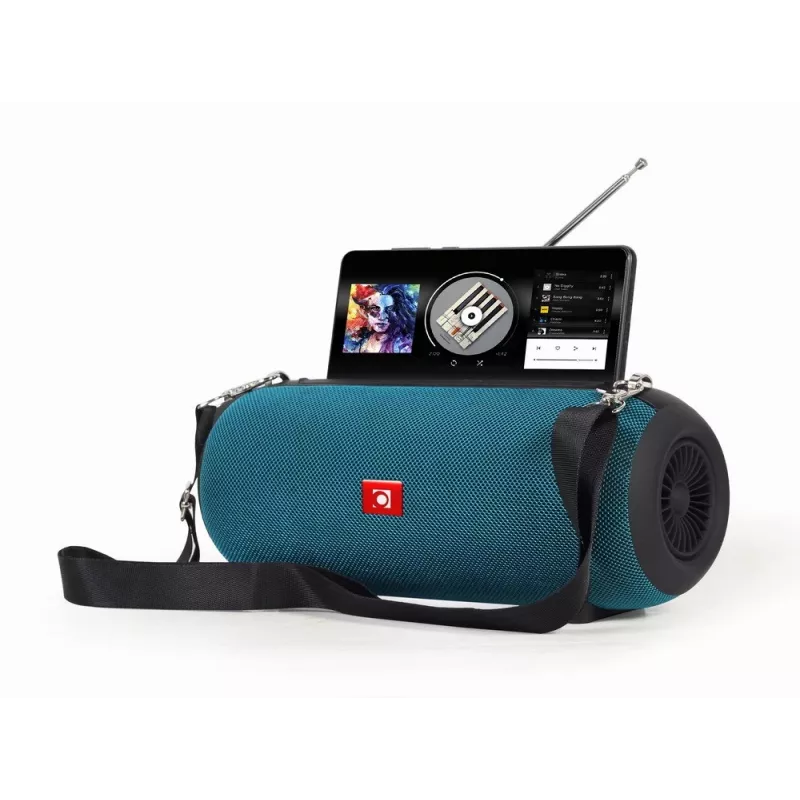 Stereo nešiojama kolonėlė GEMBIRD SPK-BT-17-G — Bluetooth 5.1, 5 W RMS, 1200 mAh, MicroSD, FM, AUX